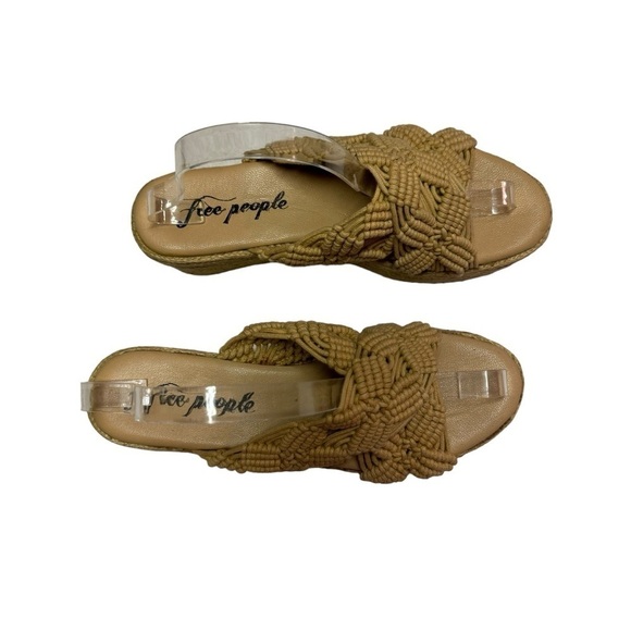 Free People Highline Espadrille Wedge Platform sandals in Natural Size 40 US 10 - Picture 3 of 8